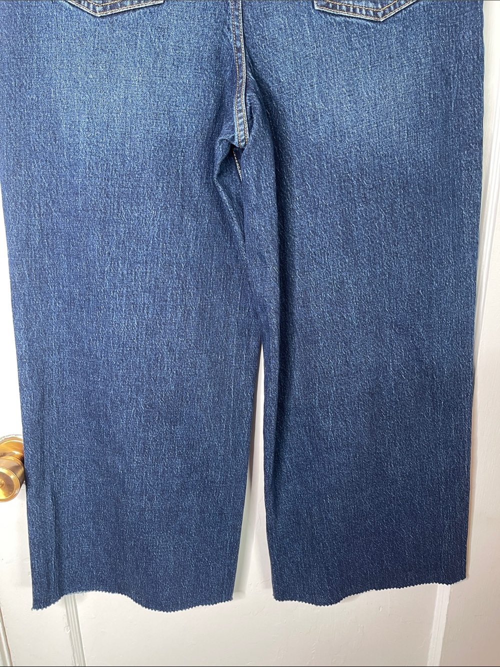 Nwt Free Assembly Jeans 10 Wide Leg Raw Hem High Rise New Ladies Denim - Picture 8 of 15